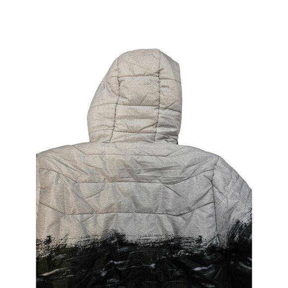 Eddie Bauer Kids Deer Harbor Reversible Hooded Jacket XS (5/6) Gray Black - Picture 7 of 14